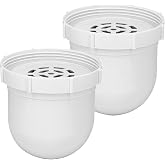 2-Pack Replacement Filter Compatible with Clearly Filtered Water Pitcher | Removes 99.9% of 365+ Contaminants. 100-gal Life.Fits BPA-free &amp; NSF Certified Materials,by Molgoc.
