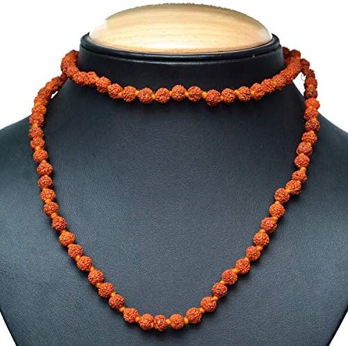 Gemsking Rudraksha Mala100% (6 mm) Original & Natural Rudrakash fine Quality