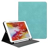 Fintie iPad 9.7 2018 Case with Built-in Apple Pencil Holder - [Slim Shield] Multi Angle Stand Viewing Protective Cover with Auto Wake/Sleep for Apple iPad 2018 9.7 (6th Gen), Turquoise