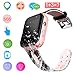 Kids Smart Watch GPS Tracker Waterproof - Child Watch Phone Digital Wrist Watch SOS Alarm Clock Camera Flashlight Phone Watch for Children Age 3-12 Boys Girls (01 Waterproof Pink)