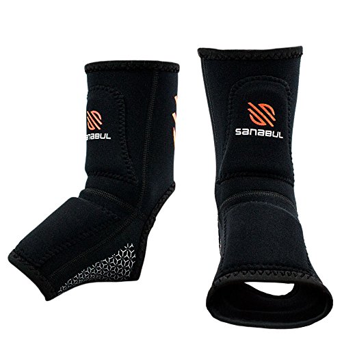 Sanabul Essential Striking Gel Ankle Guard for MMA Muay Thai Kick Boxing (Pair) (Orange, L/XL) - coolthings.us