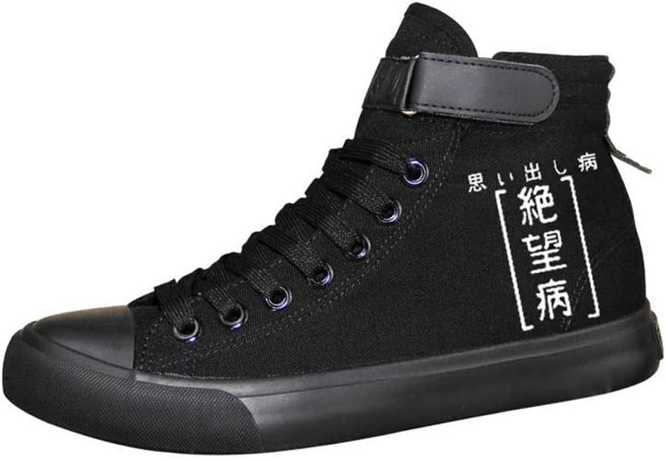 Cosstars Danganronpa Trigger Happy Havoc Anime Unisex High-Top Canvas Shoes Lace-up Pump Trainers Fashion Sneakers Flats Plimsolls
