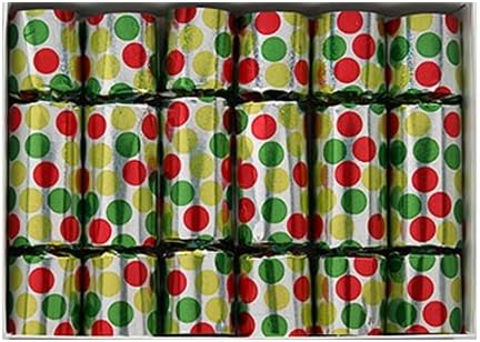 Fill Your Own Festive Dots Christmas crackers, set of six 10 inch crackers