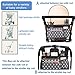 Lekebaby Arrow Print Grey Universal Stroller Organizer Accessory with Cup Holders, 7 Compartments, Grey
