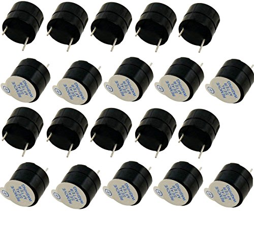 YXQ 20Pcs Mirco Alarm Buzzer DC 5V 12 mm Dia 2 Terminals Electronic Continuous Sound Buzzer Beep Tracker for Arduino - Thumbnail 5