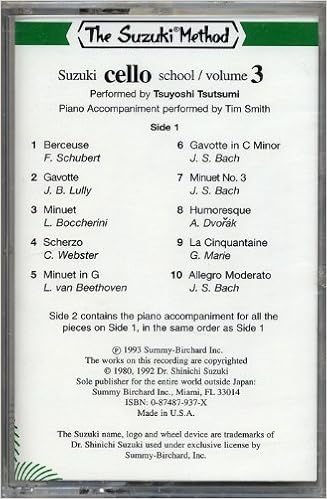 Amazon Com Suzuki Cello School Vol 3 Suzuki Method Core Materials Tsutsumi Tsuyoshi Books