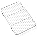 Baking Sheet with Wire Rack, Cookie Sheet Baking Pan Toaster Oven Tray with Cooling Rack, Stainless Steel Eighth Sheet Pan with Rack 9' x 7' x 1', Healthy & Non Stick & Dishwasher Safe