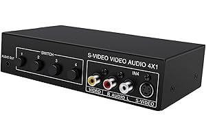 4x1 S‑Video & Sound Switcher 4 Input 1 Output for Game Console Home Theater Accessories Home Theater Change