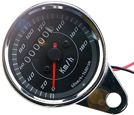 Universal Motorcycle Dual Odometer Speedometer Gauge LED Backlight Signal Light