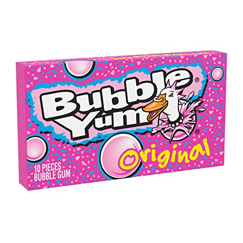 BUBBLE YUM Original Flavor Chewy, Bulk Bubble Gum Packages, 2.82 oz (12 Count, 10 Pieces