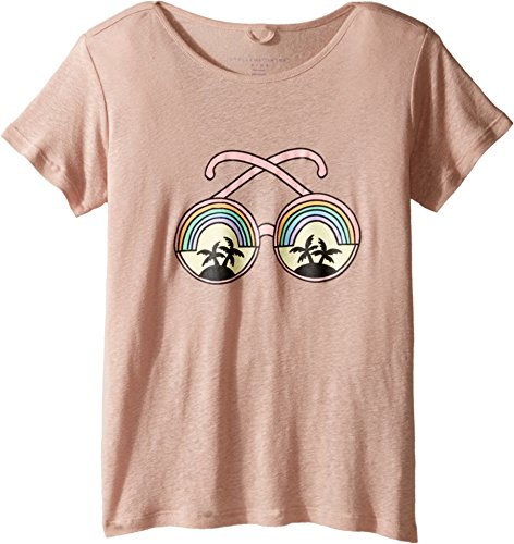 Stella McCartney Kids Baby Girl's Carly Rainbow Sunglasses Lightweight Tee (Toddler/Little Kids/Big Kids) Pink T-Shirt