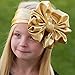 HAPPY CHERRY 1 Pc Metallic Big Bowknot Baby Kibds Headband Hair Bow Band Accessories Headwear - Gold - 1-7 Years