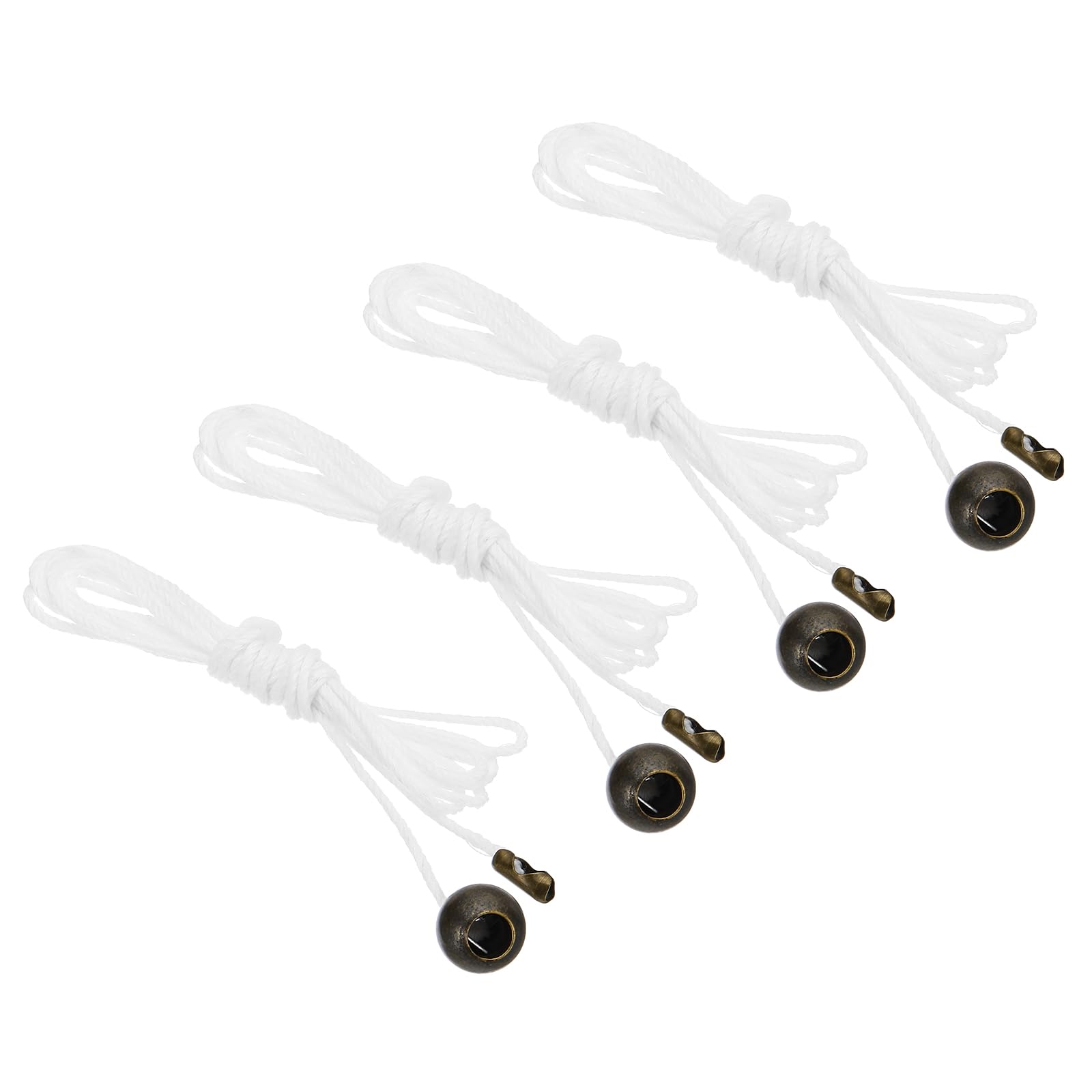 PATIKIL 1.5M 4.9ft Ceiling Pull Chain, 4 Pcs Pulls String Extender with Ball Pendant for Fan Light Chandelier Table Lamp Pulling Switch, Bronze