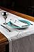 Pure Linen Kitchen Table Runner in White Size 14x85 Ideal for Wedding Dinner Parties Table Decor Rectangular Embroidered