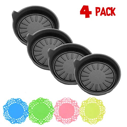 ArtJ4U Car Coasters for Cup Holders Durable Silicone Coasters,Removable Universal Vehicle Cup Holder Coasters Set of 4 Pack,3.15 FT Fit Your Vehicle's Cup Holders(4 Pack) - Thumbnail 7