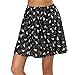 Fancyqube Women's Elastic Waist Cute Dinosaur Print Flared Mini Skirt Black XL