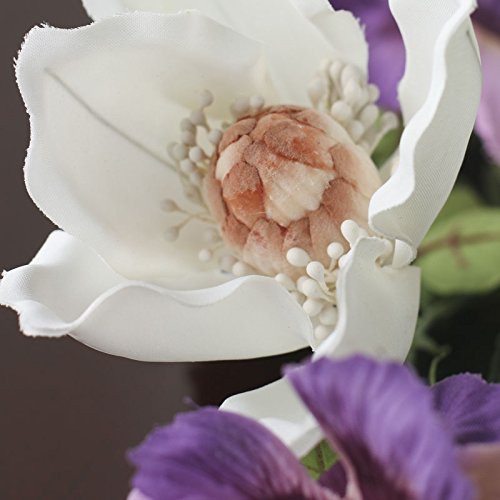 Factory Direct Craft Set of 2 Artificial Magnolia and Pansy Swags for floral Arranging, Displaying and Crafting