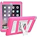 iPad Air 2 Case, i-Blason Apple iPad Air 2 Case ArmorBox [Dual Layer] Convertible [Heavy Duty] Full-Body Protection KickStand Case with Built-in Screen Protector for Kids Friendly 2014 Release (iPad Air 2, Pink/White)