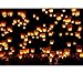 Teekland 50 Piece Fire Sky Lanterns, Chinese Paper Sky Flying, Wishing Lantern Lamp Candle, Party Wedding Wish Kongming Wish Lanterns ,White