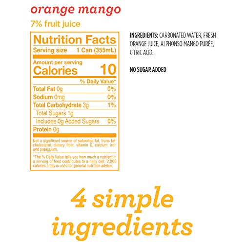 3 Spindrift+Orange+Mango+Sparkling+12+Fluid+Ounce