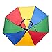 Juvale Waterproof Umbrella Hat, Pride Rainbow (20 in.)