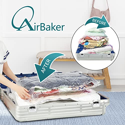 AirBaker 10 Pack (Medium) Vacuum Storage Bags, Space Saver Sealer Bags