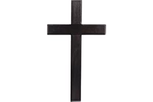 Black Wooden Cross Hanging Decoration - Christian Wall Decor 11 02 X 6 29 Inch Craft Pendant for Home and Religious Inspirati