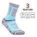 YUEDGE Women's Wicking Cushion Crew Multi Performance Outdoor Hiking Socks