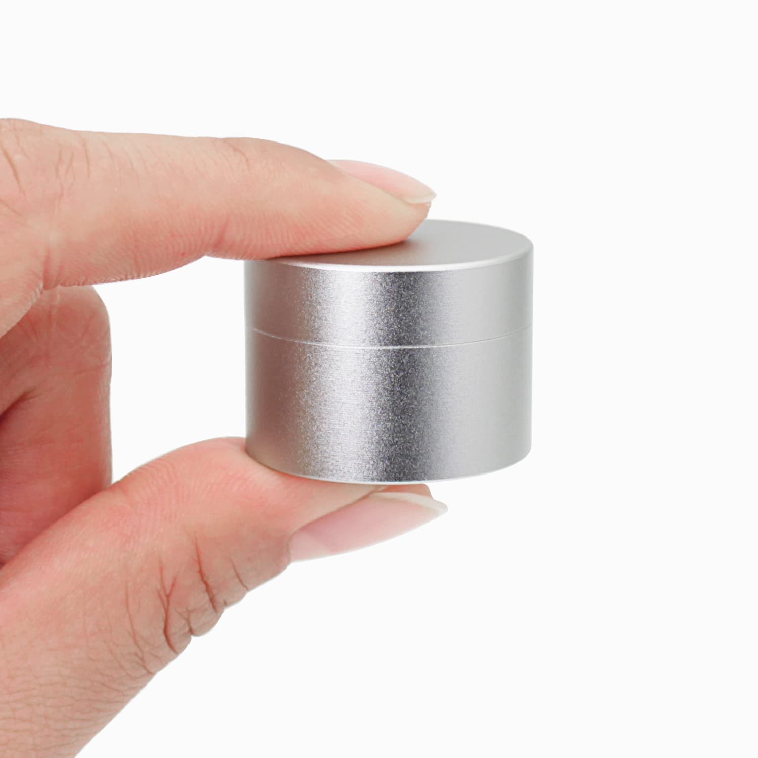 Photo 1 of Portable Daily Pill Case, Heavy Duty Aluminium Alloy Round Pill Box, Waterproof Travel Pill Organizer, Pocket Purse Medicine Vitamin Holder EDC Container for Outdoor Camping Working