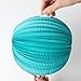 SUNBEAUTY Tissue Paper Pom Poms Paper Fans Honeycomb Balls Kit for Wedding Birthday Baby Shower Valentine Decoration 5 Pieces (Teal Blue)