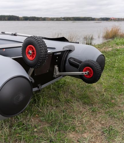 Inflatable Boat Launch Wheels, Inflatable Boat Motor Wheels Foldable Outboard Motor Wheels Stainless Steel