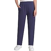 Weintee Women's Petite Pull On Knit Pants for Elderly
