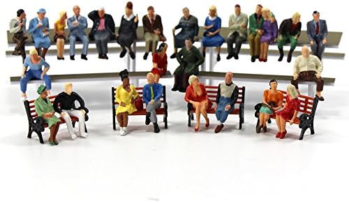 P4806 25 pcs All Seated Figures O scale 1:48 Painted People Model Railway NEW