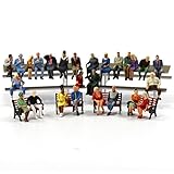 P4806 25 pcs All Seated Figures O scale 1:48 Painted People Model Railway NEW