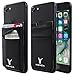 Monca Phone Wallet Stick on, Phone Card Holder for Back of Phone Stick On Sticky Adhesive Attachment iPhone Wallet & iPhone Credit Card Holder (Black)
