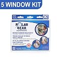 Polar Bear Weatherproofing Standard 5 Window Insulation Film Kit - 62 Inch x 210 Inch - Crystal Clear Film