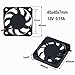 GDSTIME DC 5V 40mm x 40mm x 7mm Thin Small Black Plastic Brushless Cooling Fan
