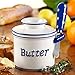 The Original Butter Bell Crock and Spreader by L. Tremain, Parisian Polka Dot Collection - Blue/White