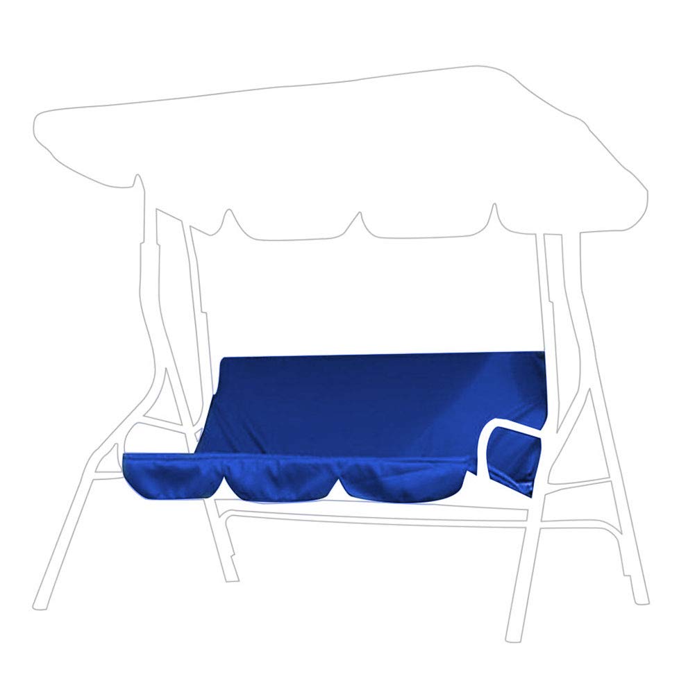 Yanmis Swing Seat Cover, Waterproof 3 Seater Swing Chair Cover Ultra-lightweight Garden Replacement Cushions for Outdoor Swing 150x50x10cm (Dark Blue)