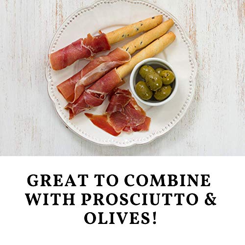 Handmade Italian OLIVE BREADSTICKS 5.29oz of Fun | 100% Organic Ingredients and Extra Virgin Olive Oil | Perfect for Parties and Finger Food | Imported From Italy | Mastro Cesare | Handmade Italian