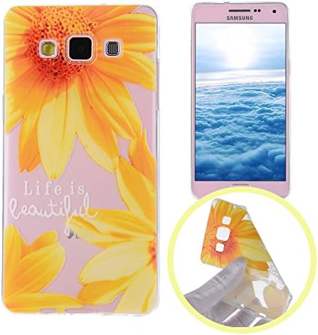 Silingsan Silicone Case for Samsung Galaxy A3 2015 SM-A300F TPU Rubber Gel Cover Ultra Slim Thin Phone Skin Soft Flexible Shell Anti-Scratch Anti-Shock Protective Bumper - Sunflowers