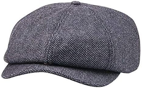 herringbone baker boy hat