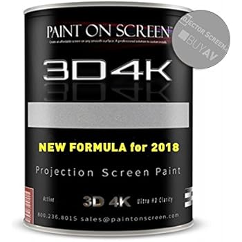 paint screen projector 4k ultra quart definition silverish grey light capable gain 1080p ready 3d theater