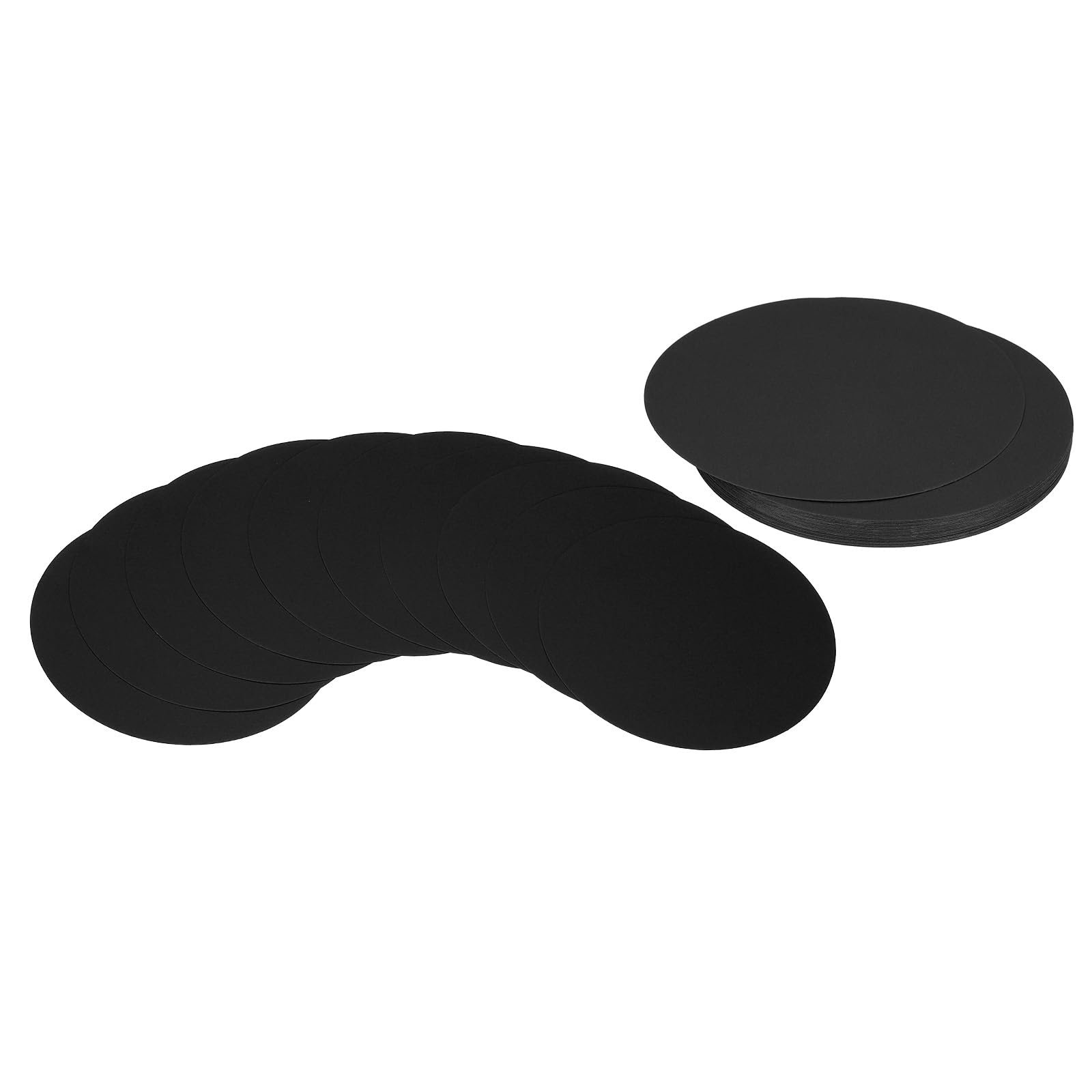 PATIKIL 6inch Circle Card Stock, 36Pcs Round Shape Cutouts Paper Thick Cardstock Coaster for DIY Craft Projects Classroom Bulletin Board Decor, Black