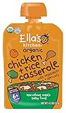 Ella's Kitchen Organic Stage 2, Chicken Casserole with Vegetables + Rice, 4.5 Ounce (Pack of 6)