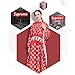RACAPE Professional Imported Barber Cape, Silky Hair Cutting Salon Cape with Snap Closure Light Weight Hairdressing Apron Perfect for Barbershop and Home use 57x63 Inches,RedB