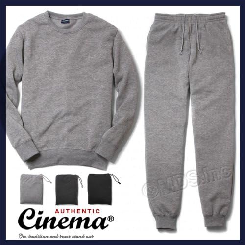 Amazon Cinema シネマ メンズ 袋付き 裏起毛 スウェット 上下セット ランキング１位受賞 肉厚裏起毛素材で超あったかい 身も心もリラックス 137 7000 スエット ナイトウェア Ll 3 ブラック シャツ 通販