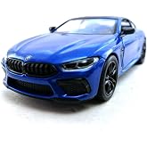 KiNSMART BMW M8 Competition 1:36 Scale 5" Die Cast Metal Model Toy Super Car w/Pullback Action (Blue)
