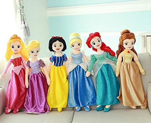 65cm Cosplay Soft Plush Stuffed Princess Rapunzel Snow White Ariel Aurora Belle Cinderella Dolls for Kids Gifts 1 Pc Random