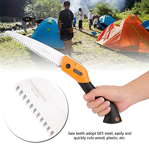 Klappsäge, Hand SK5 Stahl Klappsäge Gartenschnitt Klappsäge Camping Holzbearbeitungssäge GT-639 – Bild 3